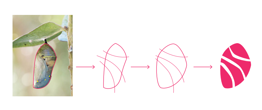 Illustrazione del bozzolo, simbolo di Cocoonin
